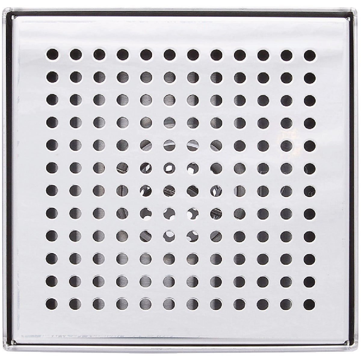 B&K 6 In. Square Shower Drain Zero Pattern Brushed Nickle