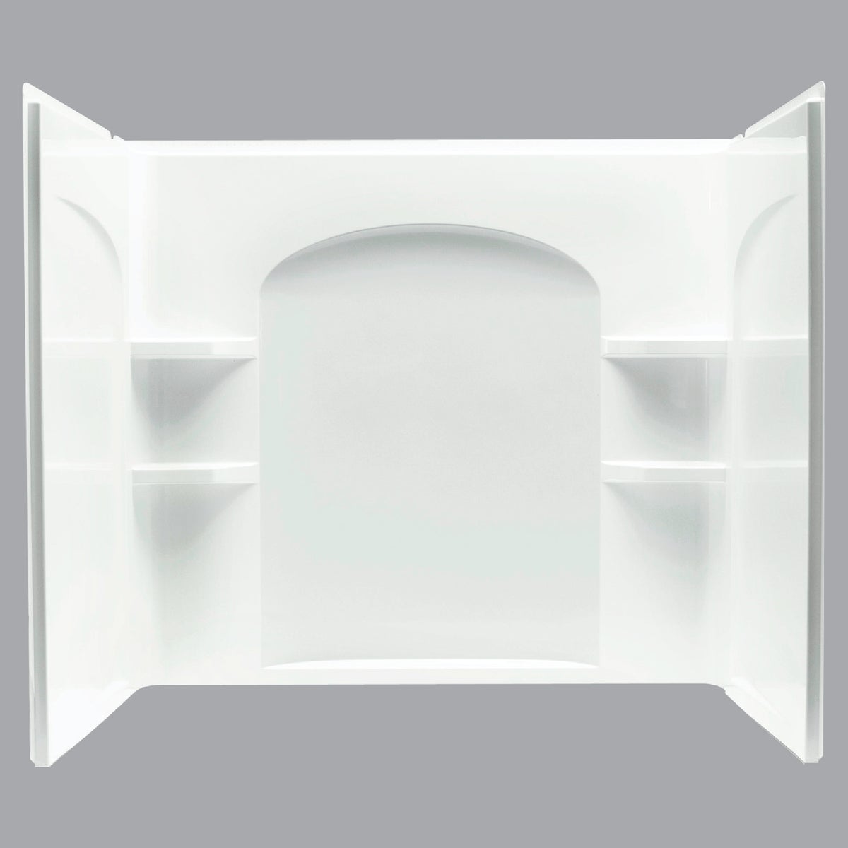 Sterling Ensemble 60 In. L x 33-1/4 In. W x 55-1/4 In. H 3-Piece Tub & Shower Wall Set in White