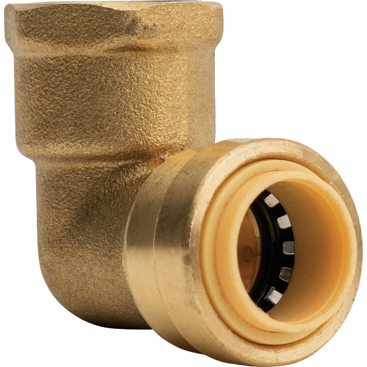 QuickFitting 1/2 In. Push-to-Connect x 1/2 In. FNPT Brass 90 Deg Female Elbow