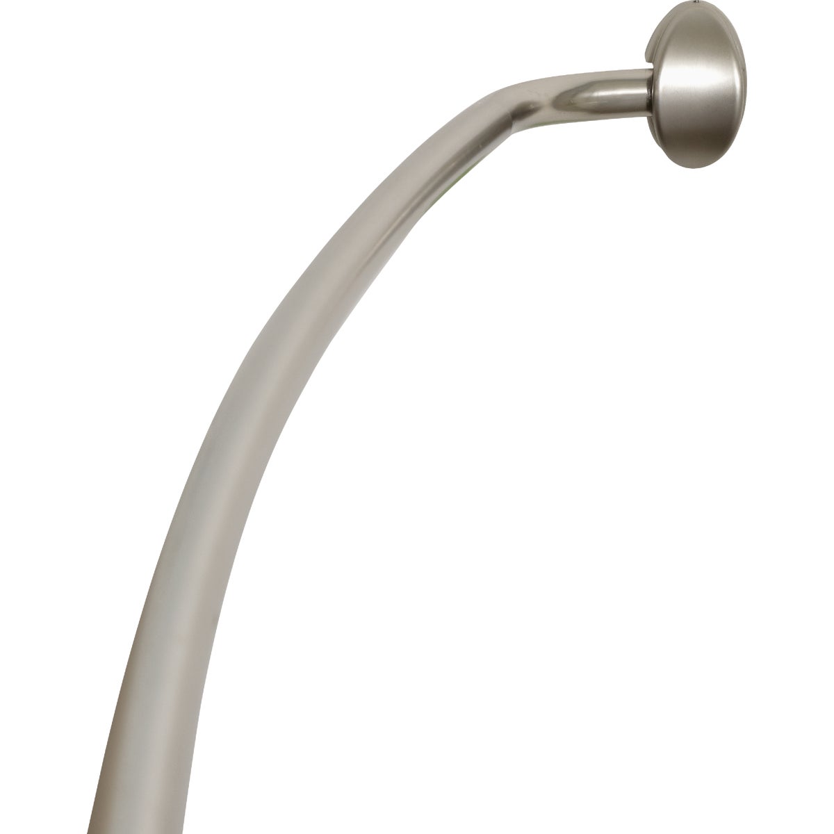 Zenith Zenna Home Curved 60 In. To 72 In. Adjustable Fixed Shower Rod in Brushed Nickel
