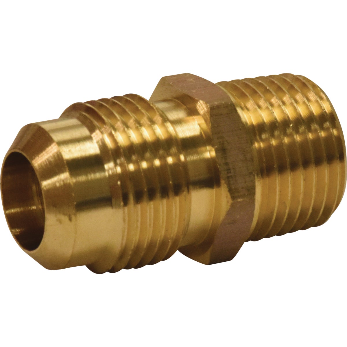 Eastman 3/8 In. OD Flare x 1/2 In. MIP (Tapped 3/8 In. FIP) Brass Adapter Gas Fitting