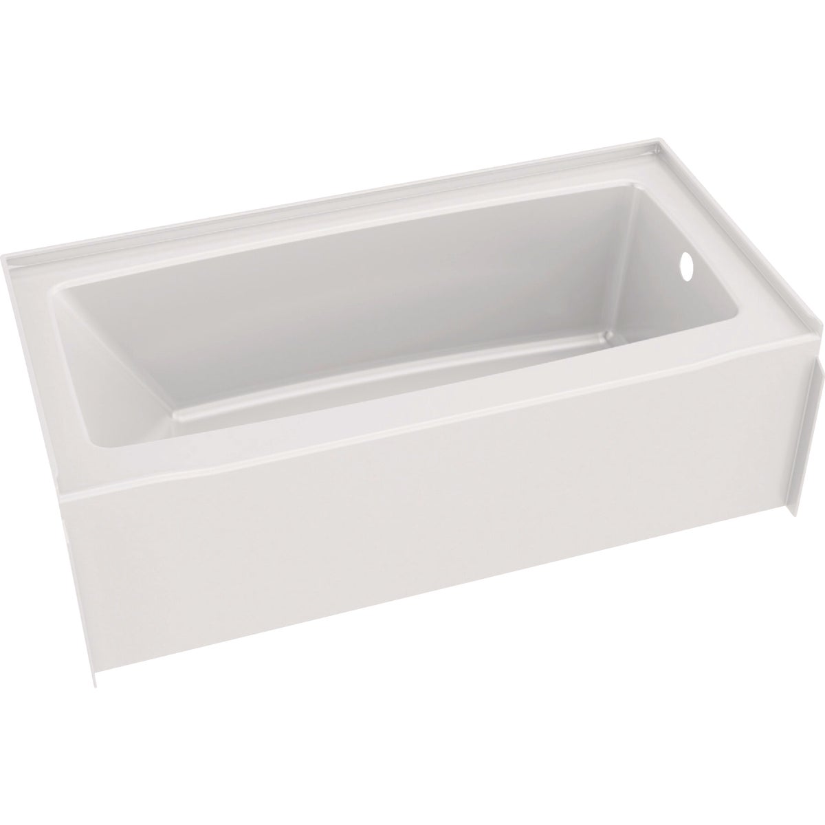 Delta Classic 500 60 In. L x 30 In. W Right Drain Rectangular Alcove Bathtub, White
