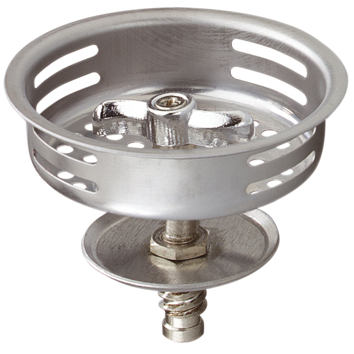 Do it 3-1/2 In. Stainless Steel Turn2Seal Threaded Post Basket Strainer Stopper