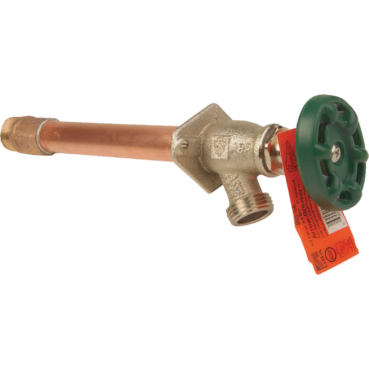 Arrowhead Brass 1/2 In. Copper SWT or 1/2 In. MIP x 6 In. Standard Frost Free Wall Hydrant