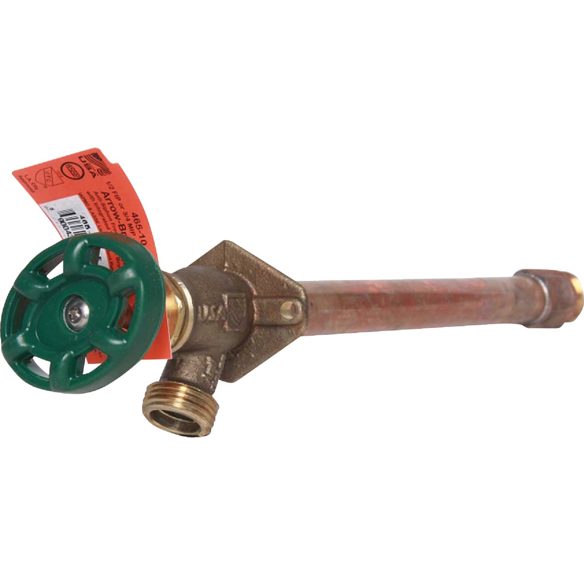 Arrowhead Brass 1/2 In. FIP x 3/4 In. MIP x 3/4 In. HT x 10 In. Quarter-Turn Anti-Siphon Frost Free Wall Hydrant