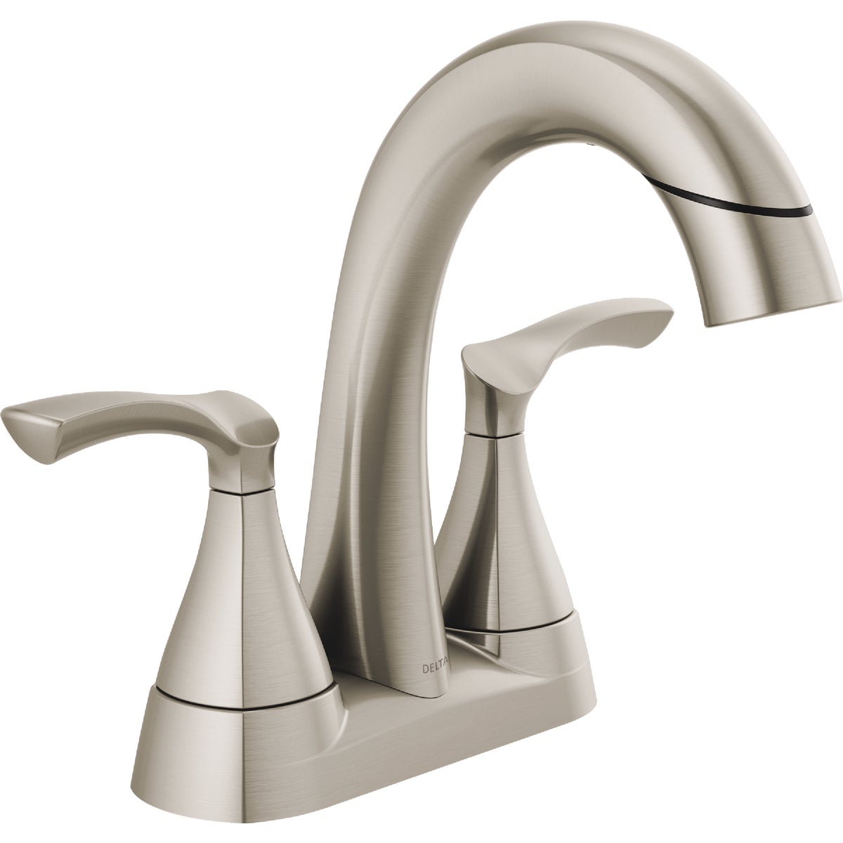 Delta Sandover Brushed Nickel 2-Handle Centerset Pull-Down Bathroom Faucet