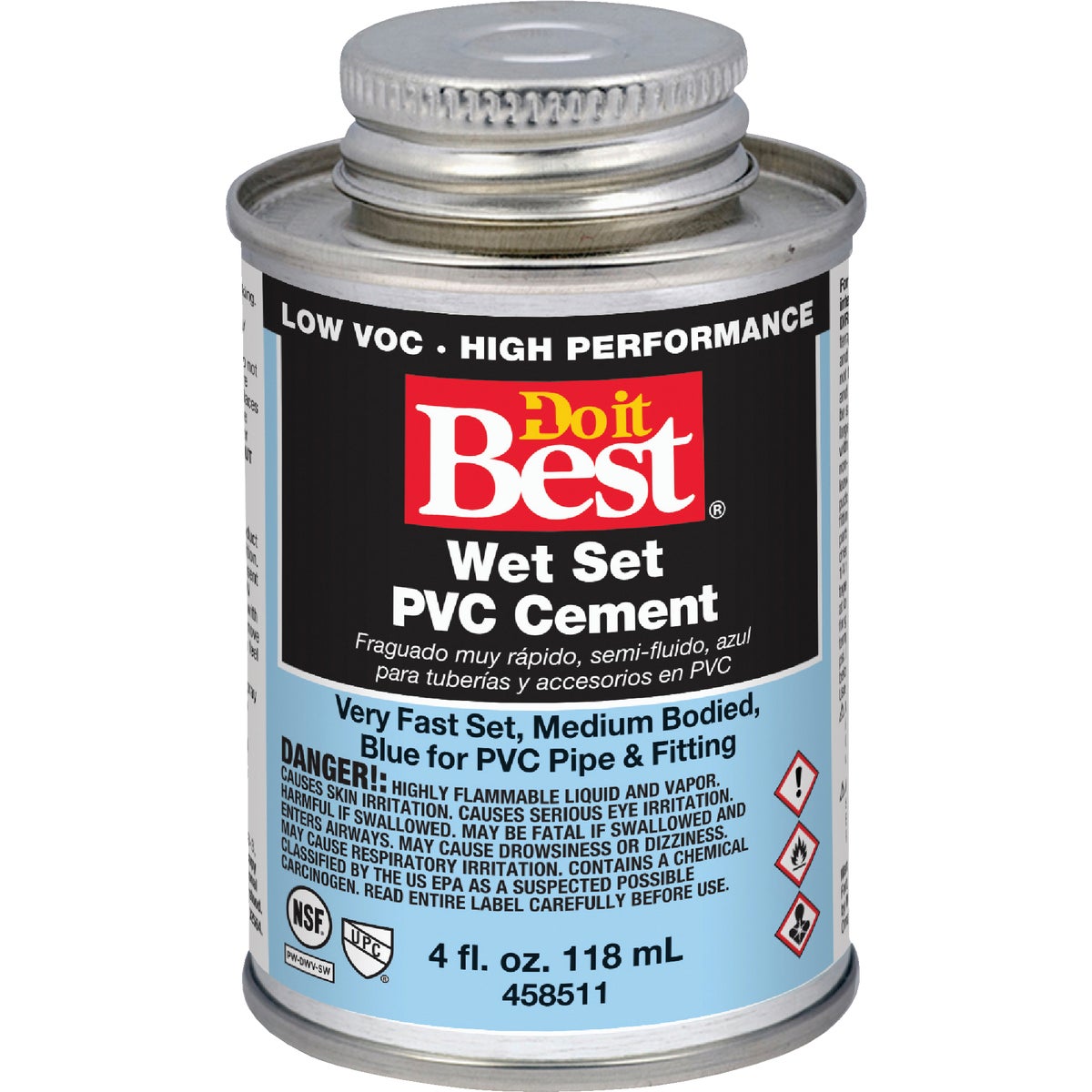 Do it Best 4 Oz. Medium Bodied Blue PVC Cement