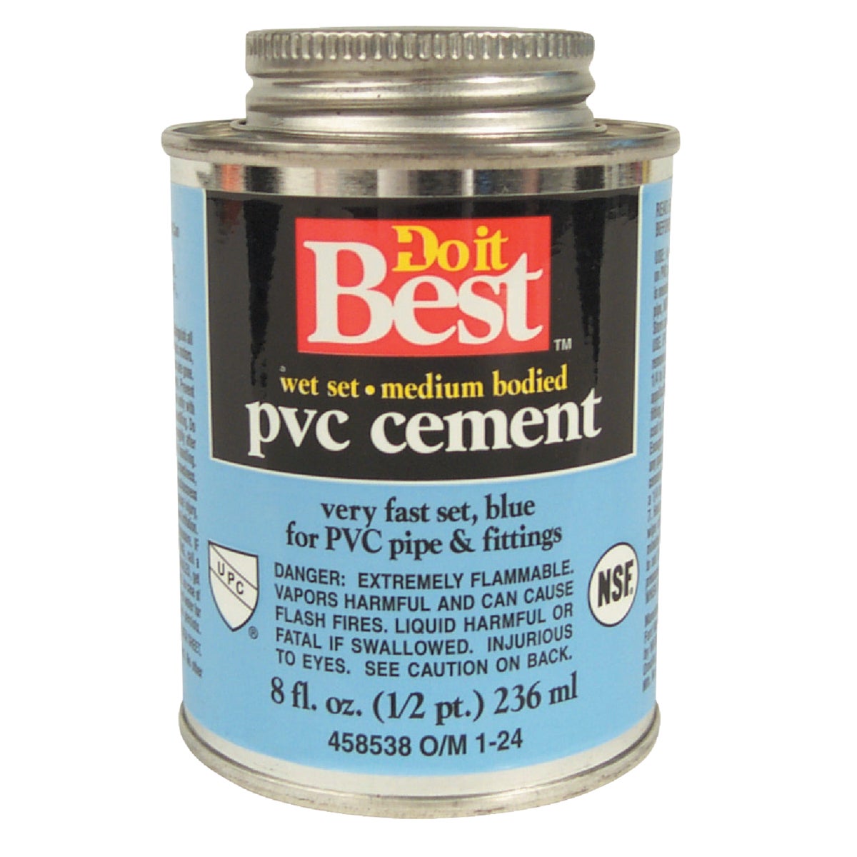 Do it Best 8 Oz. Medium Bodied Blue PVC Cement