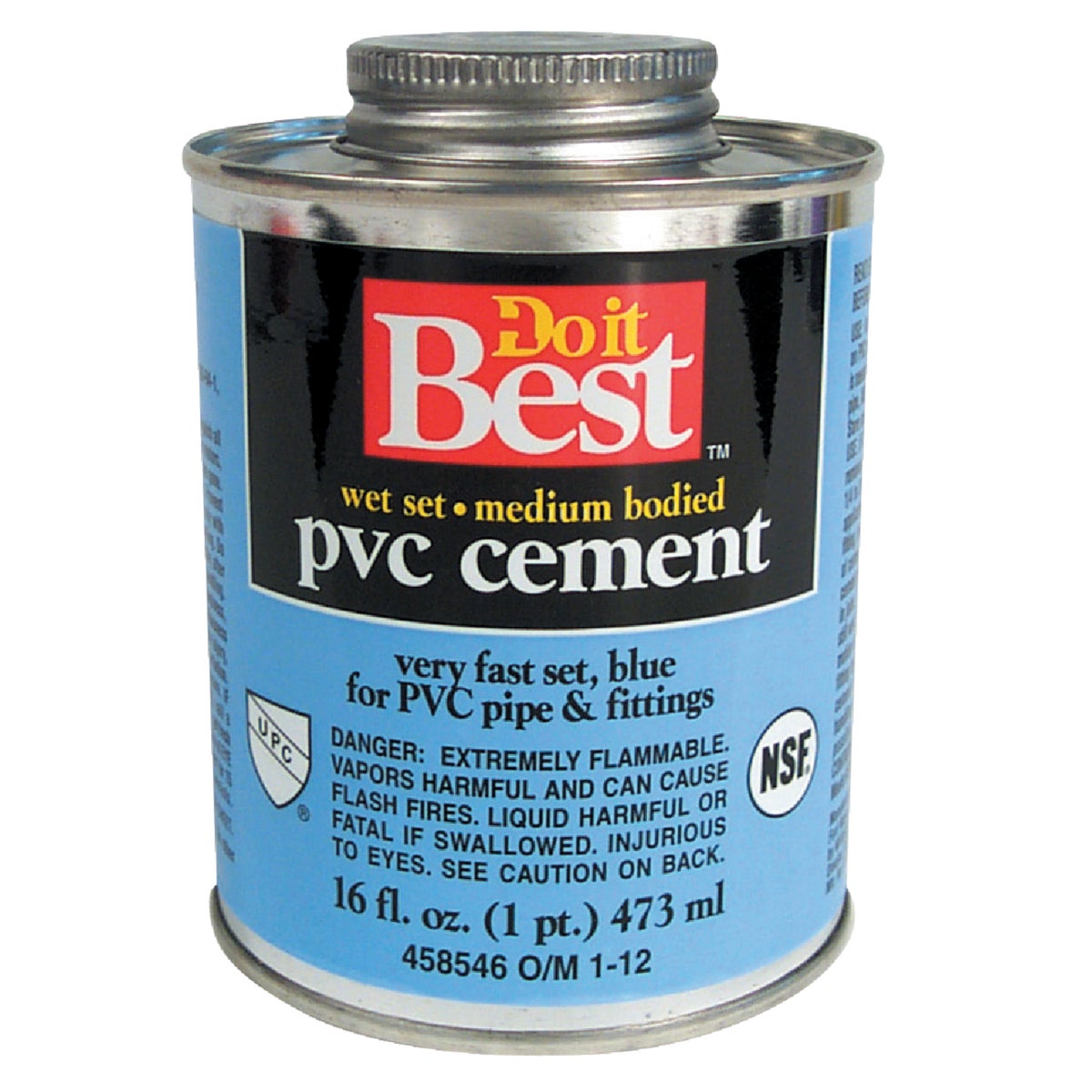 Do it Best 16 Oz. Medium Bodied Blue PVC Cement