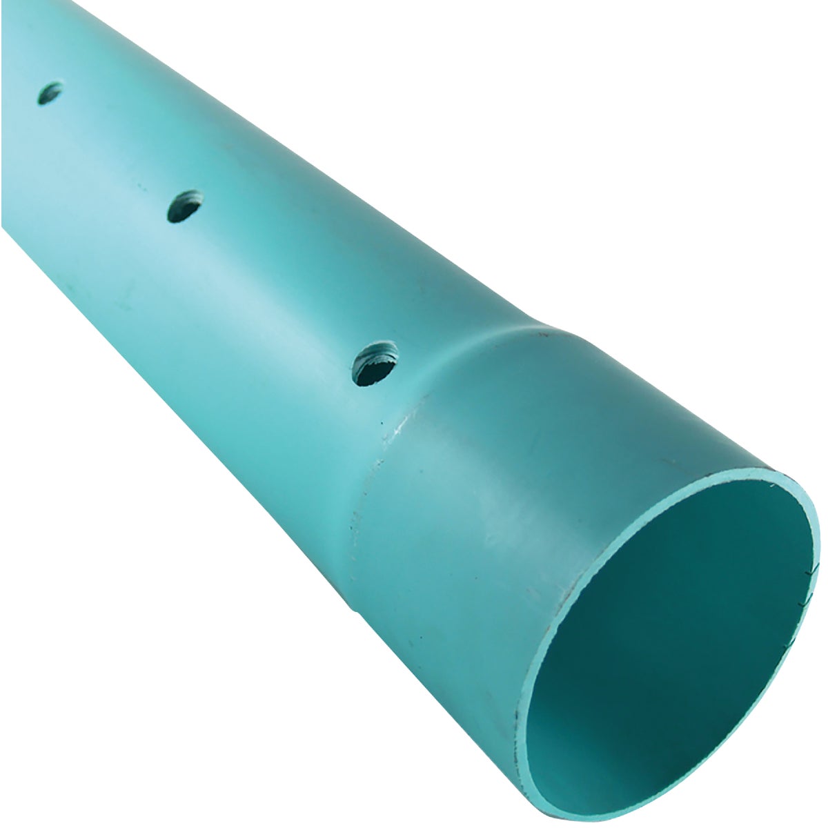 Charlotte Pipe 4 In. x 10 Ft. Perforated SDR 35 PVC Drain & Sewer Pipe, Belled End