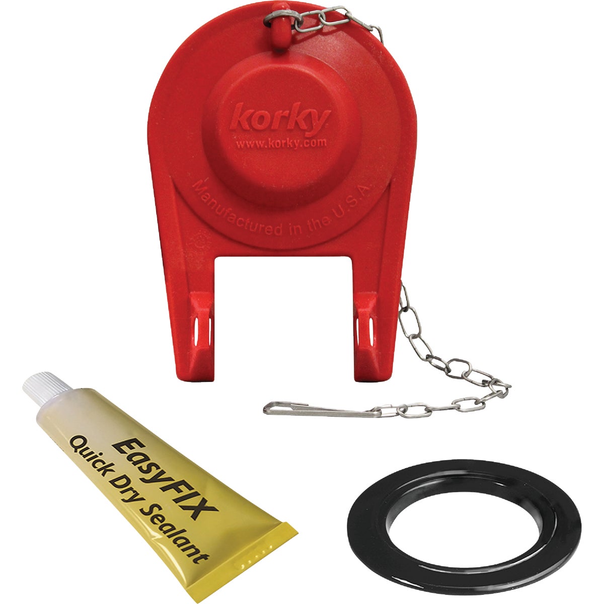 Korky 2 In. EasyFix Universal Flush Valve Repair Kit with Adjustable Flapper