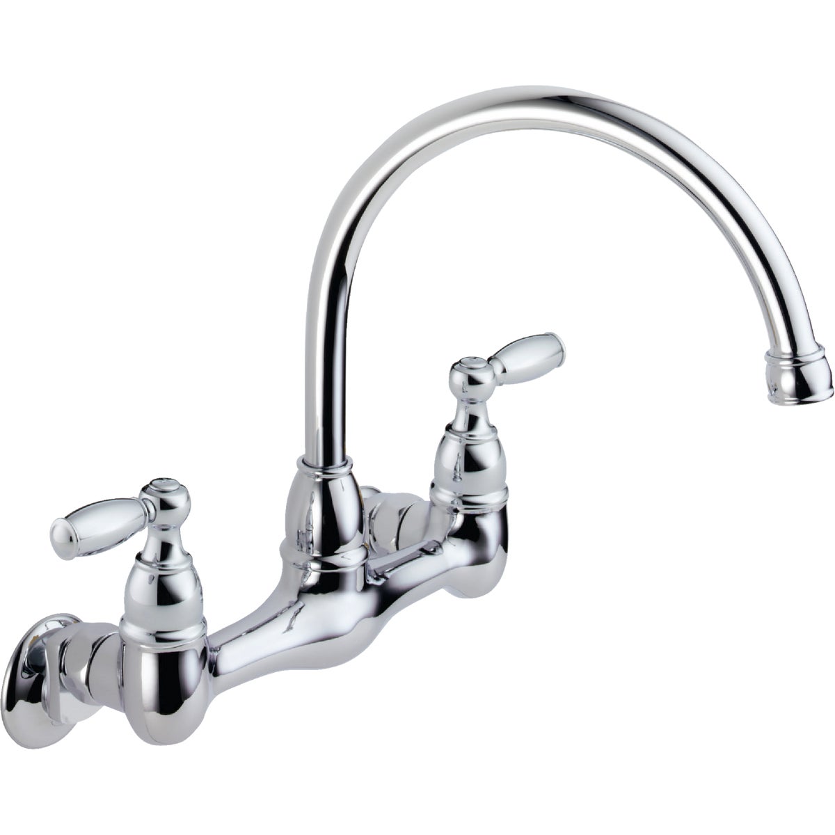 Peerless Claymore 2 Handle Wall Mount Kitchen Faucet