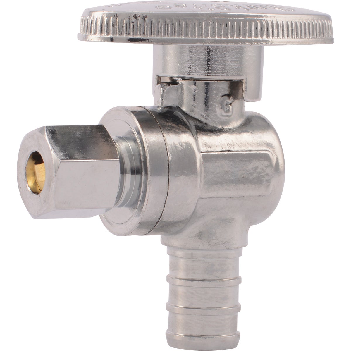 SharkBite 1/2 In. CF X 1/4 In. OD Chrome Ice Maker Valve