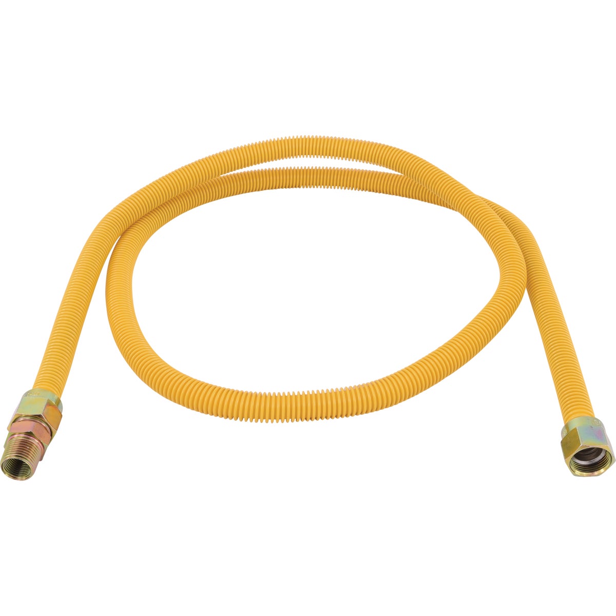 Eastman 5/8 In. OD x 72 In. 1/2 In. MIP (Tapped 3/8 In. FIP) x 1/2 In. MIP (Tapped 3/8 In. FIP) Coated Stainless Steel Gas Connector