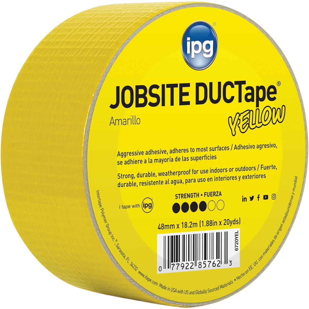 Intertape DUCTape 1.88 In. x 20 Yd. General Purpose Duct Tape, Yellow