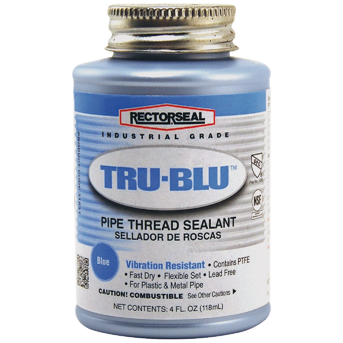 RectorSeal Tru-Blu 4 Oz. Blue Pipe Thread Sealant