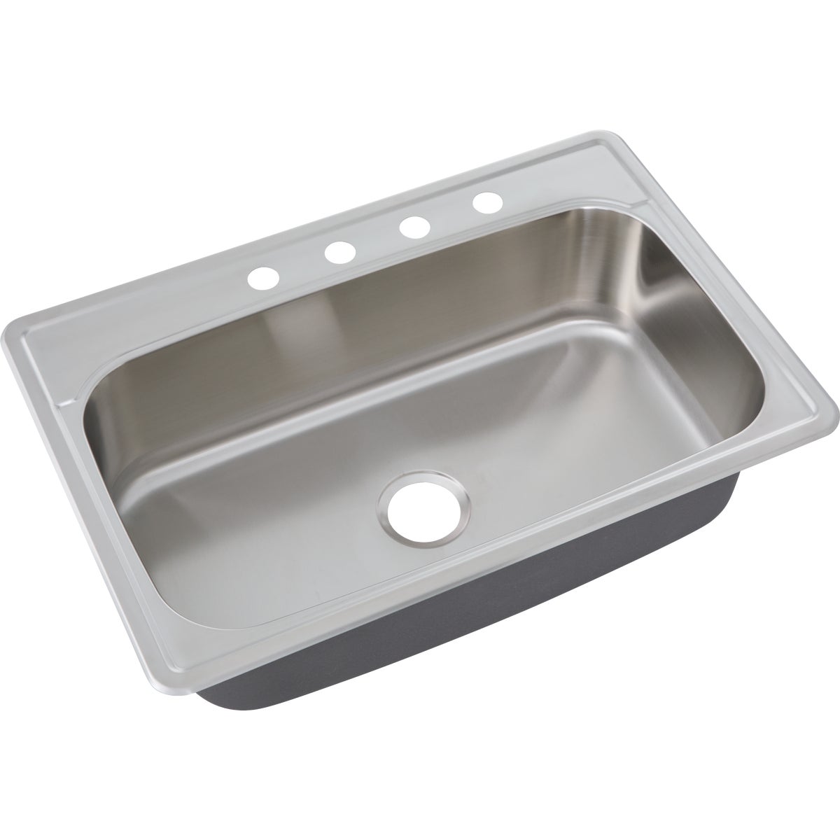 Common Goods 33 In. x 22 In. x 9 in. Top Mount Stainless Steel Kitchen Sink