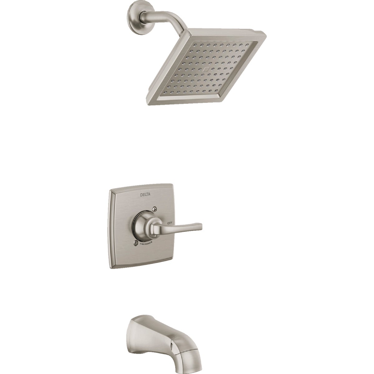 Delta Geist Brushed Nickel Single-Handle Tub and Shower Faucet