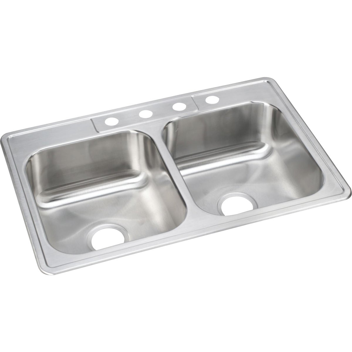 8″ SS DOUBLE-BOWL SINK