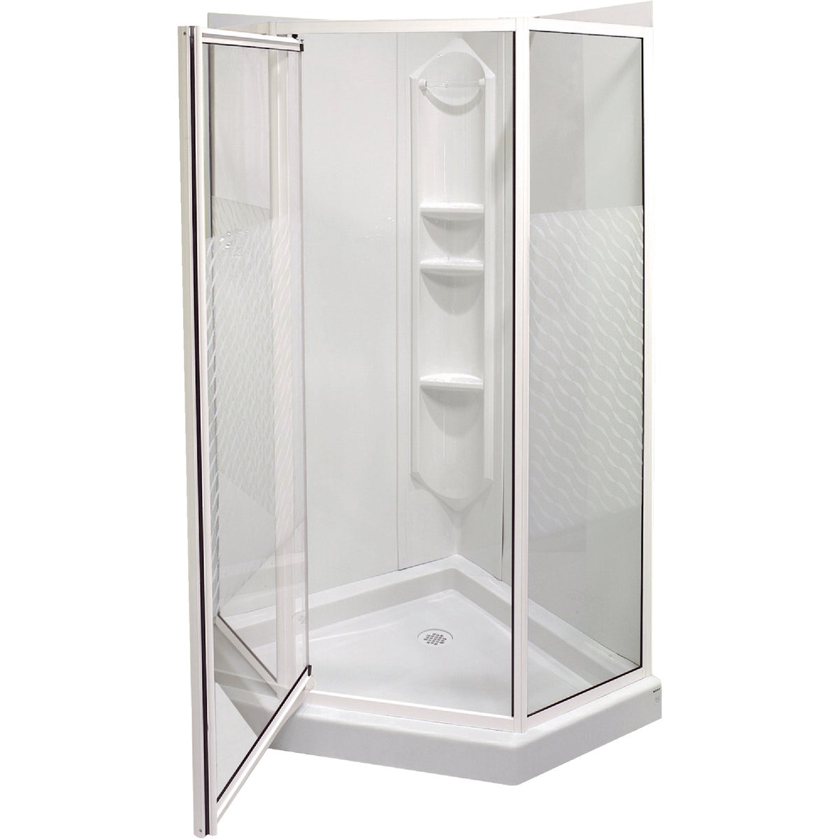 WHITE NEO-ANGLE SHOWER