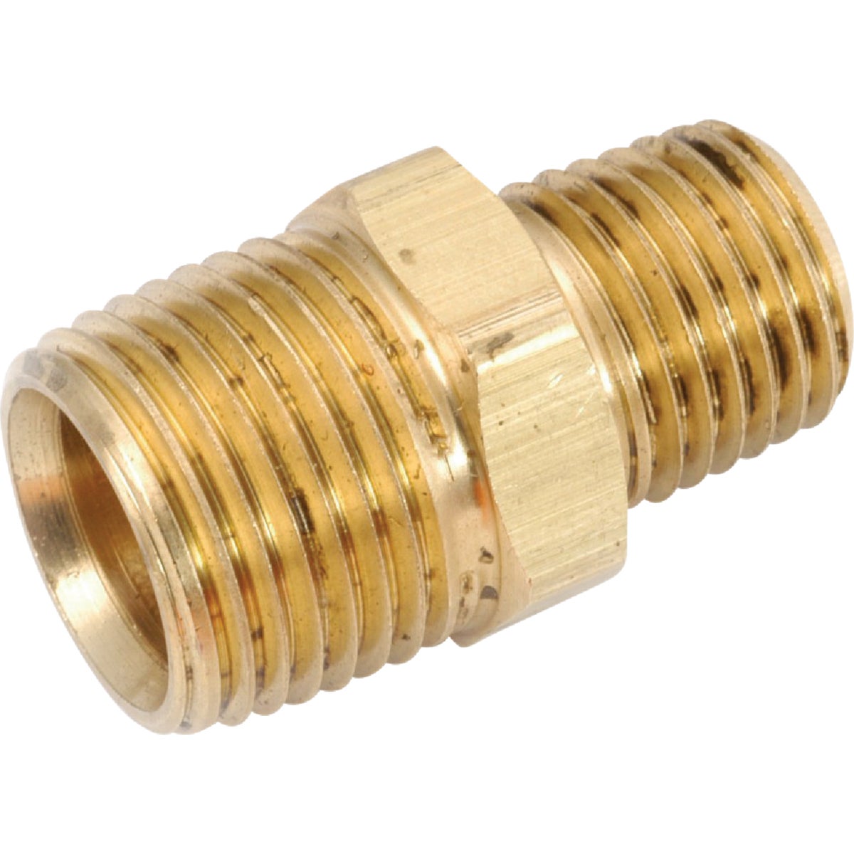 1/4X1/8 BRASS HEX NIPPLE