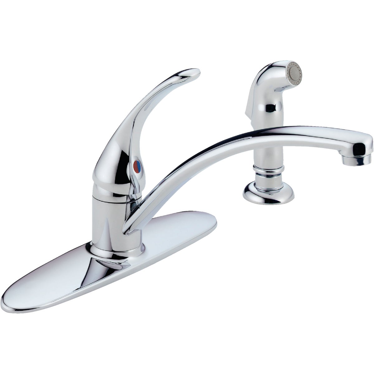 Delta Foundations Single Handle Kitchen Faucet with Sprayer