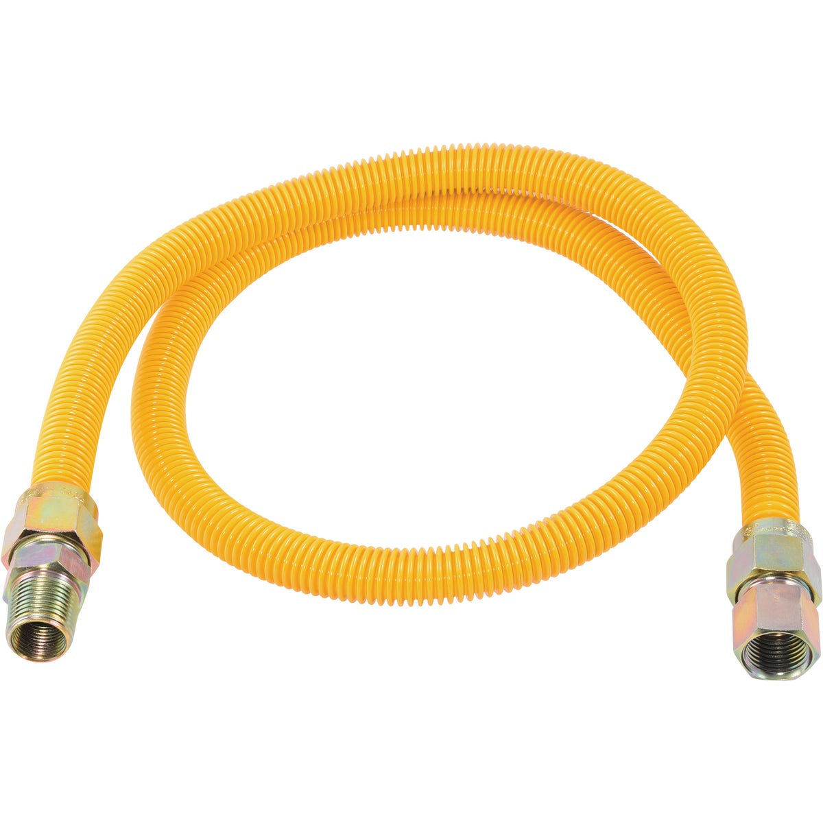 Eastman 5/8 In. OD x 48 In. 1/2 In. FIP x 1/2 In. MIP (Tapped 3/8 In. FIP) Coated Stainless Steel Gas Connector