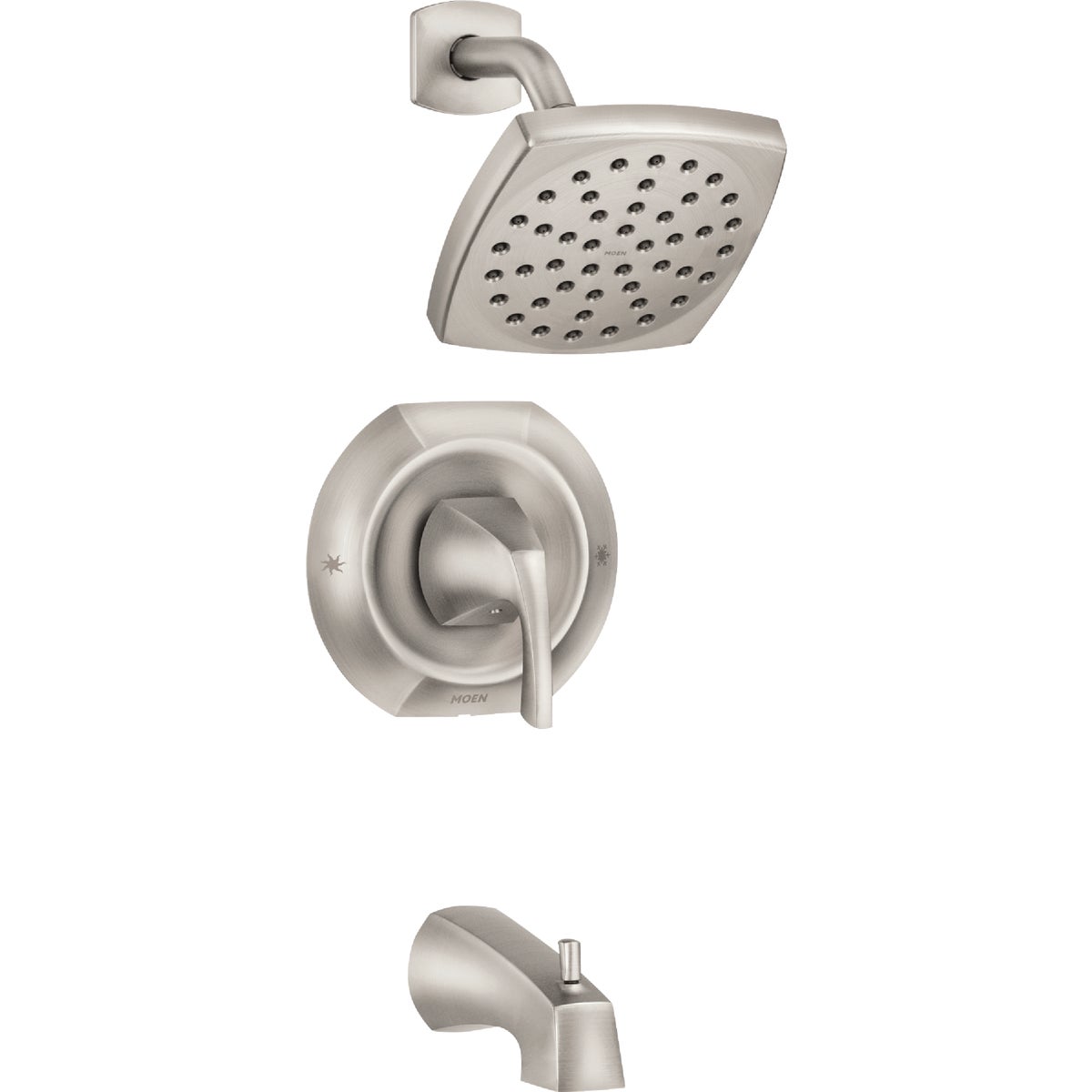 Moen Lindor Brushed Nickel Single-Handle Lever Tub & Shower Faucet
