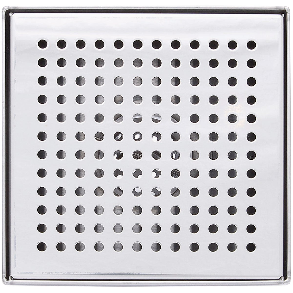 B&K 4 In. Square Shower Drain Zero Pattern Brushed Nickle