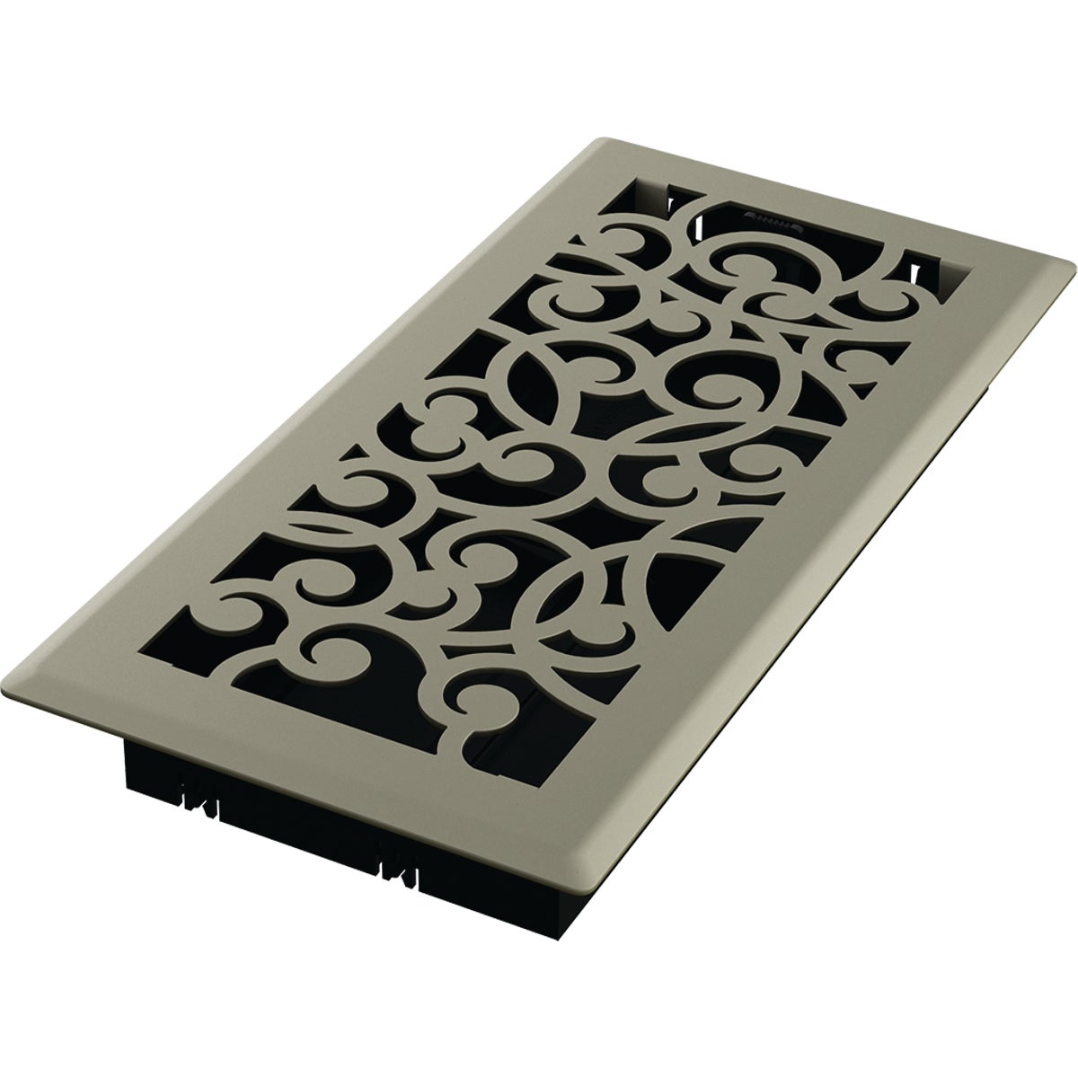 Imperial Wonderland 4 In. x 10 In. Satin Nickel Steel Floor Register 