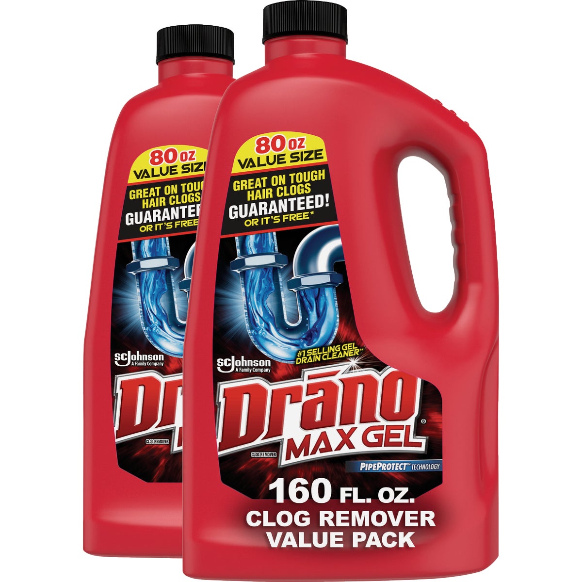 Drano 80 Oz. Max Gel Clog Remover (2-Pack)