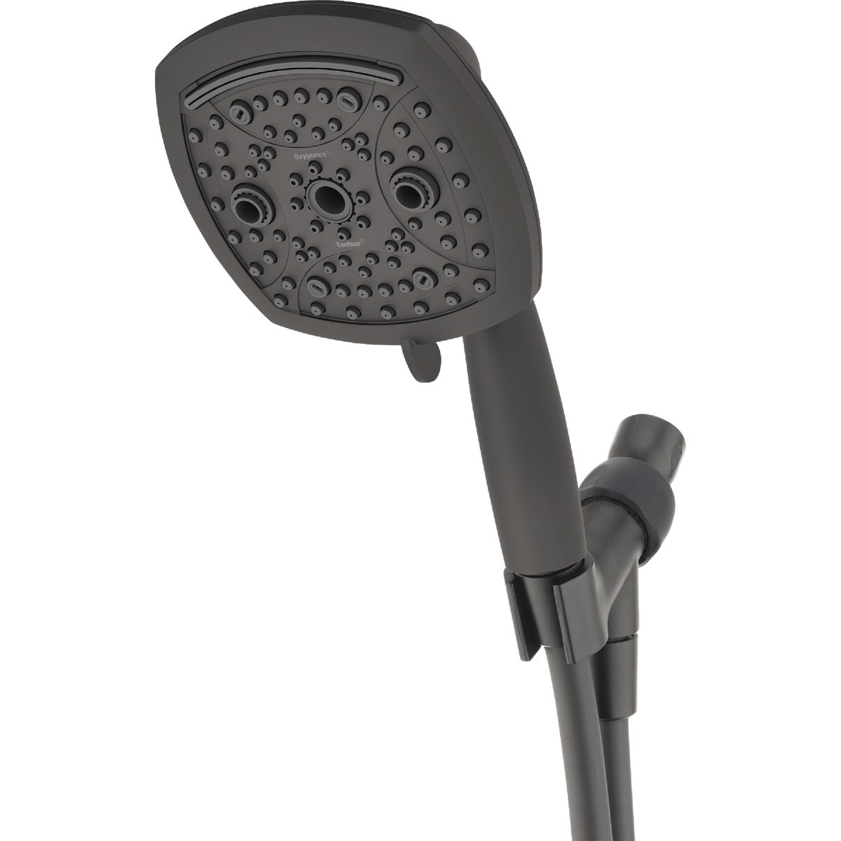 Oxygenics Contour 9-Spray 1.8 GPM Handheld Showerhead, Matte Black