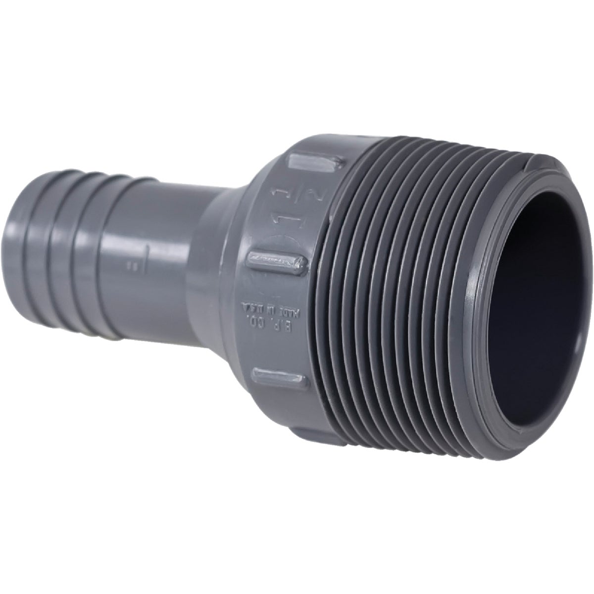 Boshart 1-1/2 MPT x 1 In. Insert Reducing Polypropylene Hose Adapter