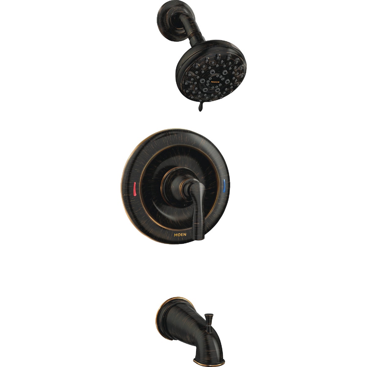 Moen Hilliard Mediterranean Bronze Single-Handle Lever Tub & Shower Faucet