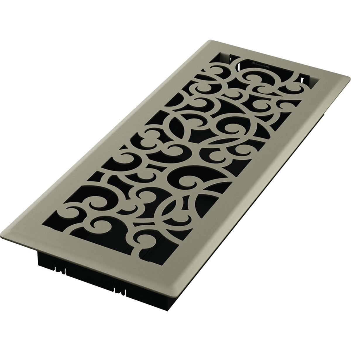 Imperial Wonderland 4 In. x 12 In. Satin Nickel Steel Floor Register