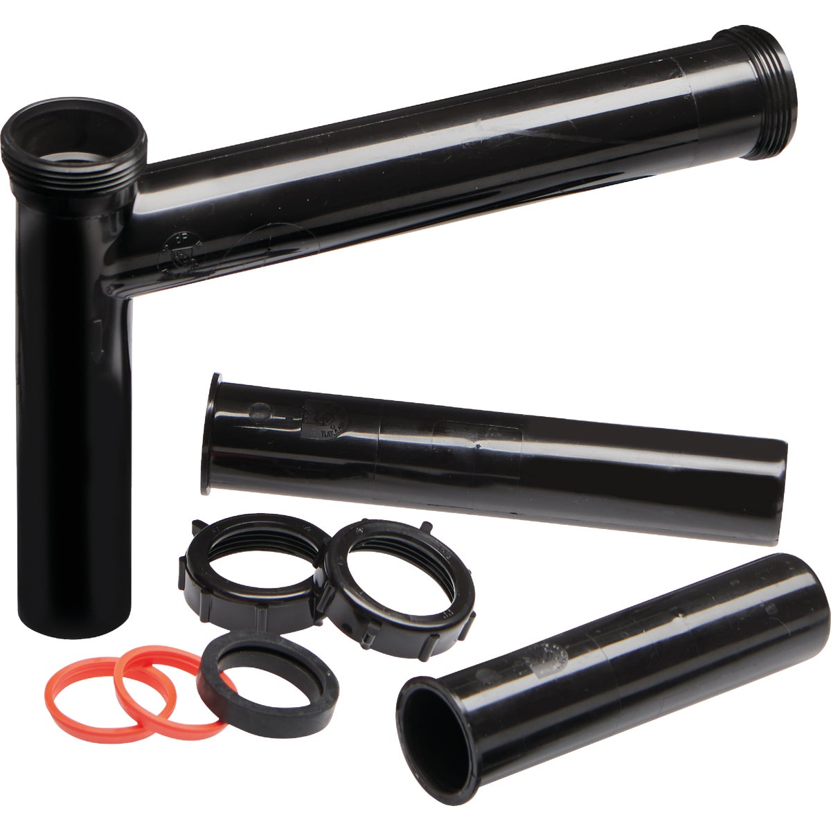 Keeney 1-1/2 In x 10-15 In. Telescopic Black Plastic Disposer Drain Kit