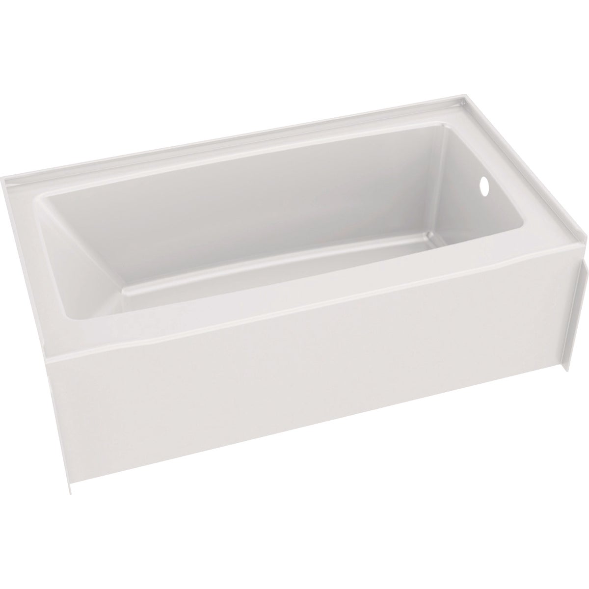 Delta Classic 500 60 In. L x 32 In. W Right Drain Rectangular Alcove Bathtub, White