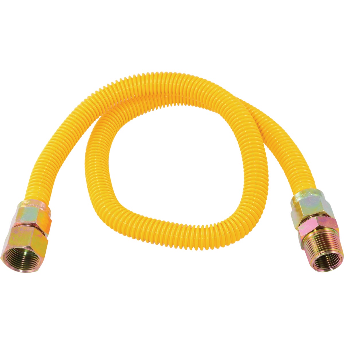 Eastman 5/8 In. OD x 36 In. 3/4 In. FIP x 3/4 In. MIP (Tapped 1/2 In. FIP) Coated Stainless Steel Gas Connector