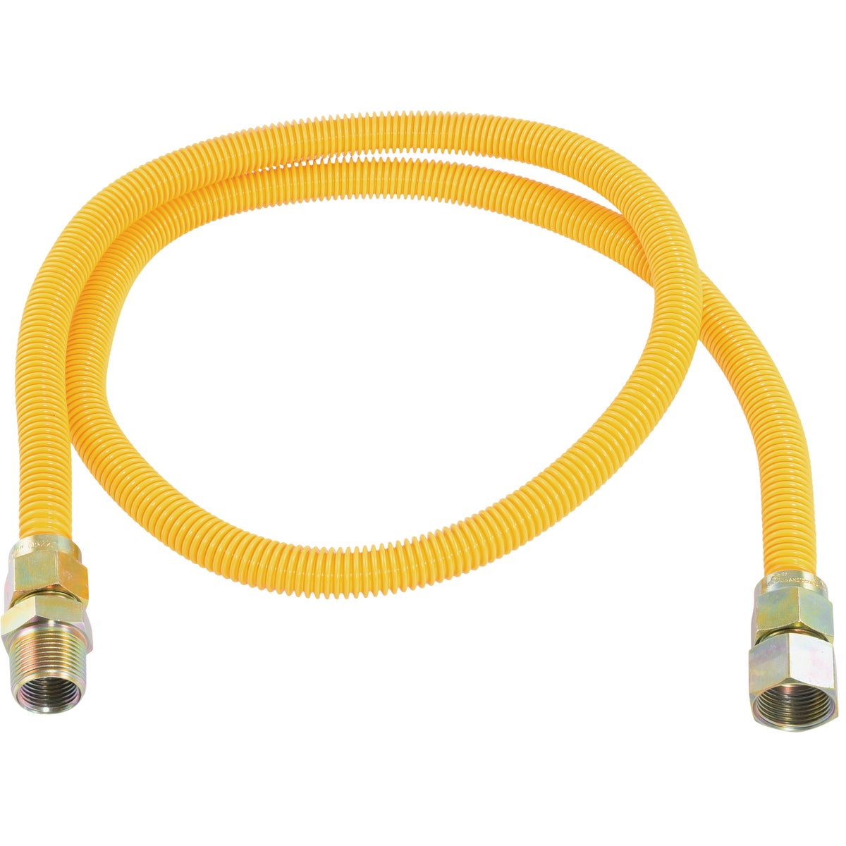 Eastman 5/8 In. OD x 60 In. 3/4 In. FIP x 3/4 In. MIP (Tapped 1/2 In. FIP) Coated Stainless Steel Gas Connector