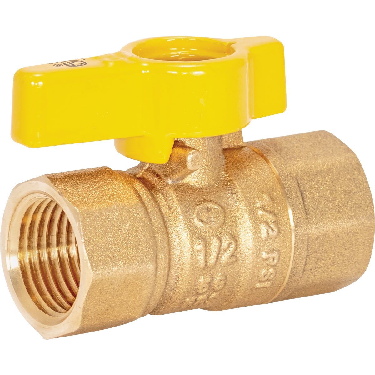 Eastman 1/2 In. FIP x 1/2 In. FIP Forged Brass Straight Gas Shutoff Valve