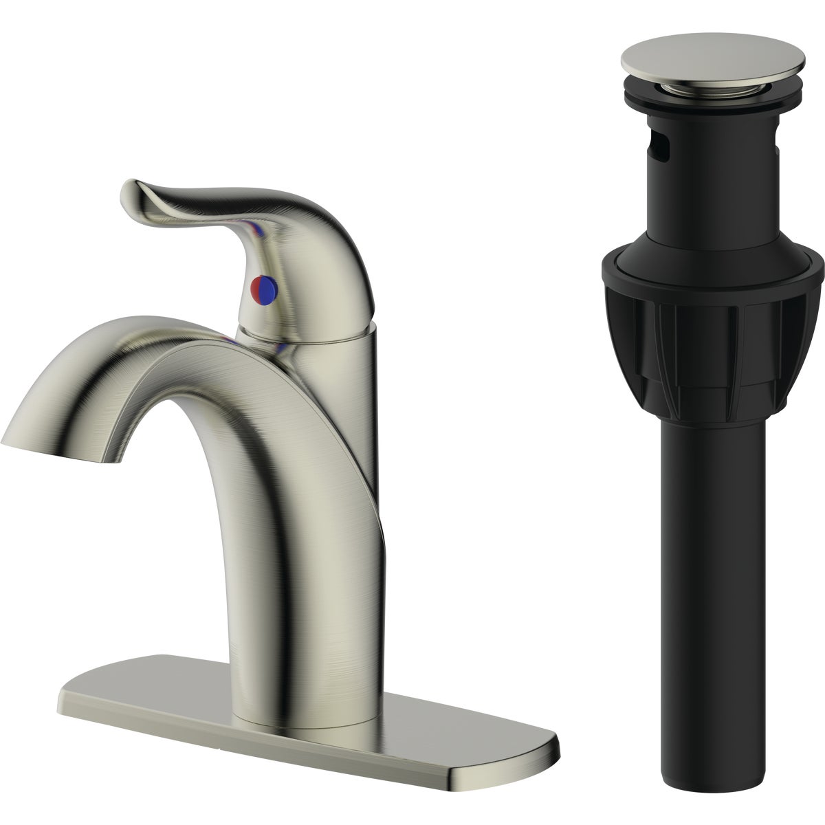 Common Goods Heritage Nickel 1-Handle Bathroom Faucet with Popup