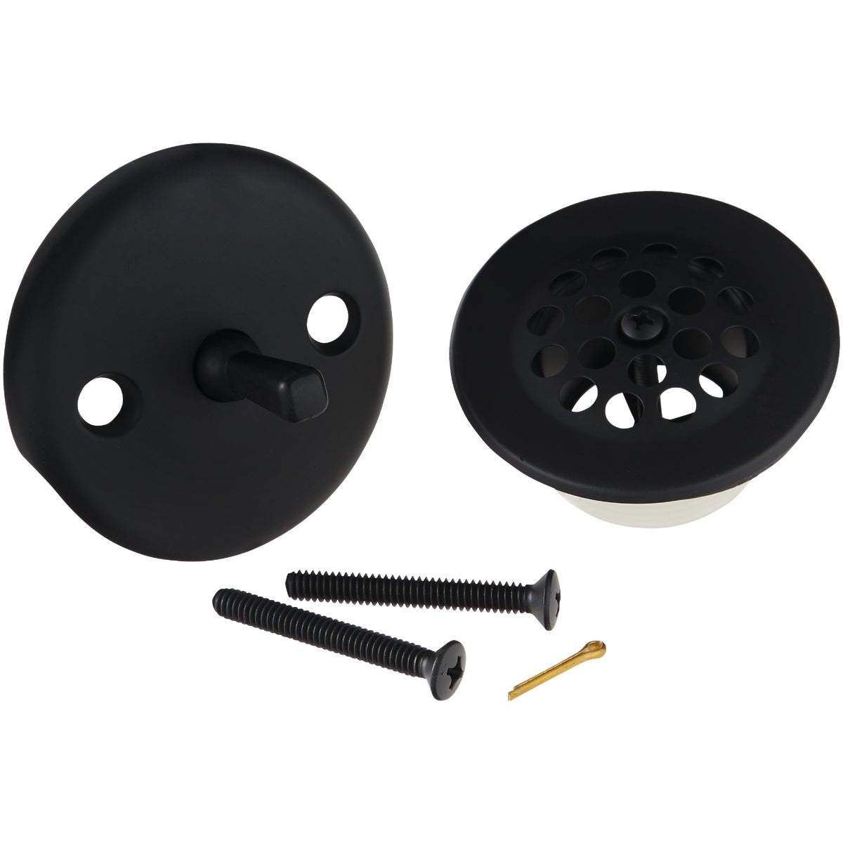 Do it Best Matte Black Trip Lever Bath Drain Trim Kit