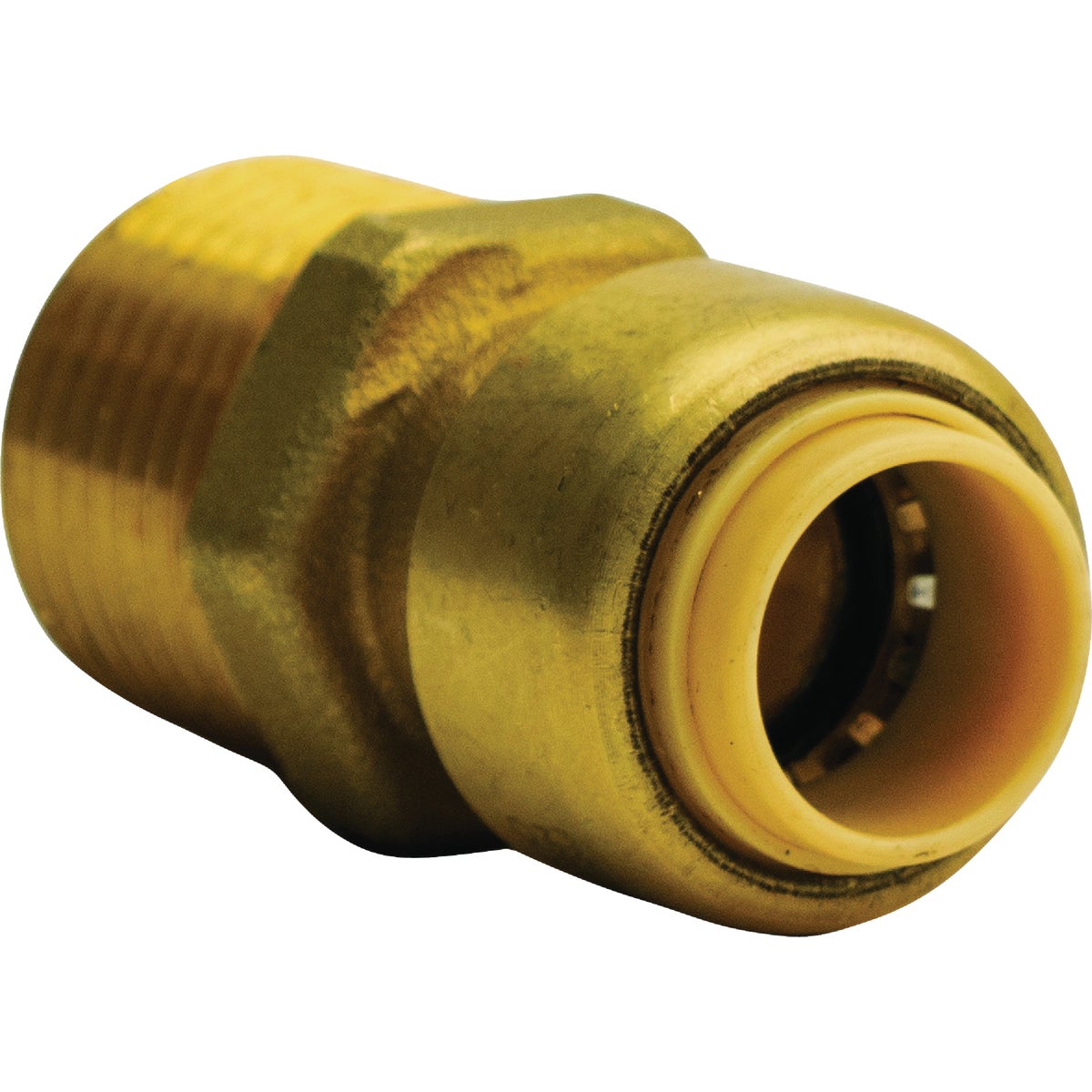QuickFitting 3/8 In. Push-to-Connect x 1/2 In. MNPT Brass Reducing Male Adapter
