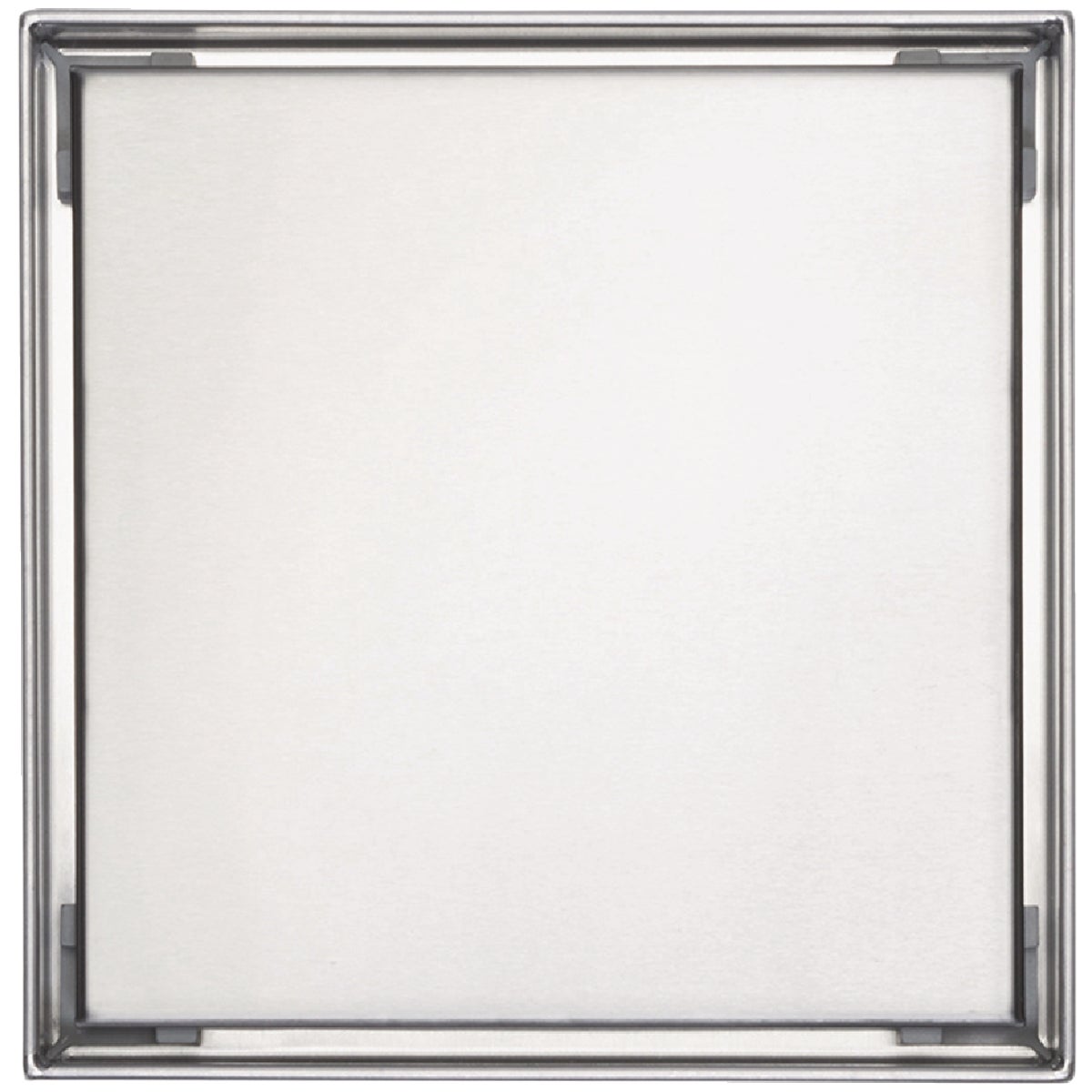 B&K 6 In. Square Shower Drain Tile-In Grate Pattern Brushed Nickel