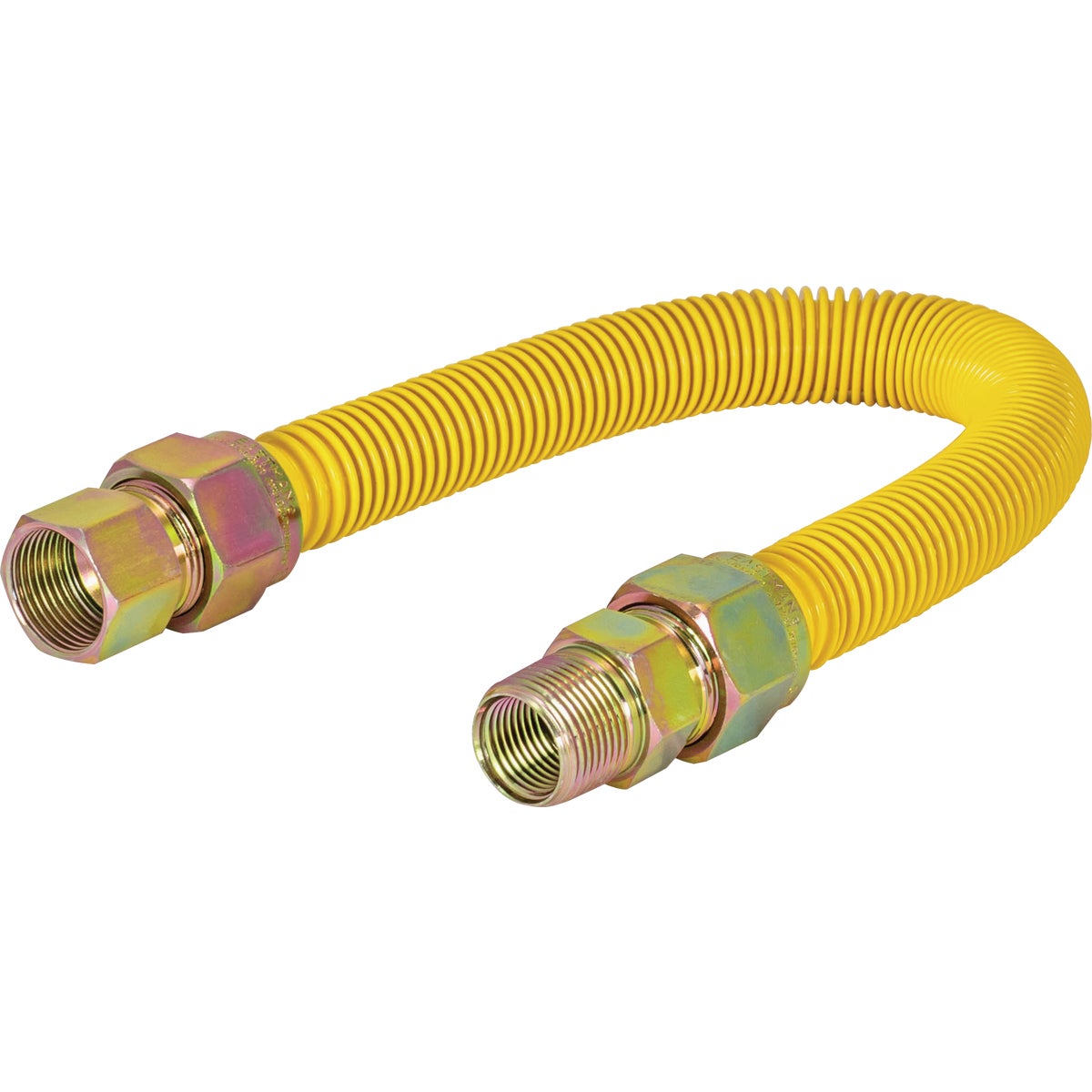 Eastman 1 In. OD x 36 In. 3/4 In. FIP x 3/4 In. MIP (Tapped 1/2 In. FIP) Coated Stainless Steel Gas Connector