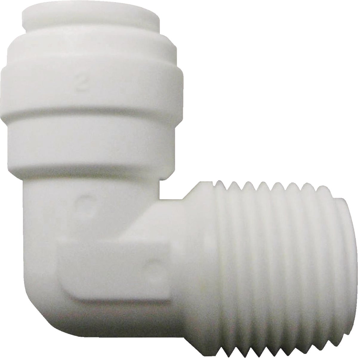 Watts Aqualock 1/4 In. OD x 1/8 In. MNPT 90 Deg. Push-to-Connect Plastic Elbow (1/4 Bend)