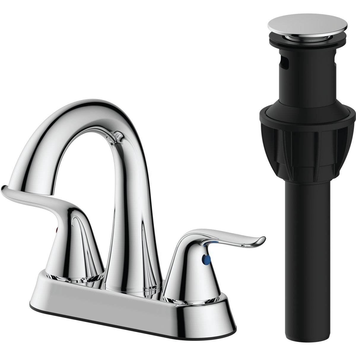 Common Goods Heritage Brushed Nickel 2-Handle Bathroom Faucet with Popup