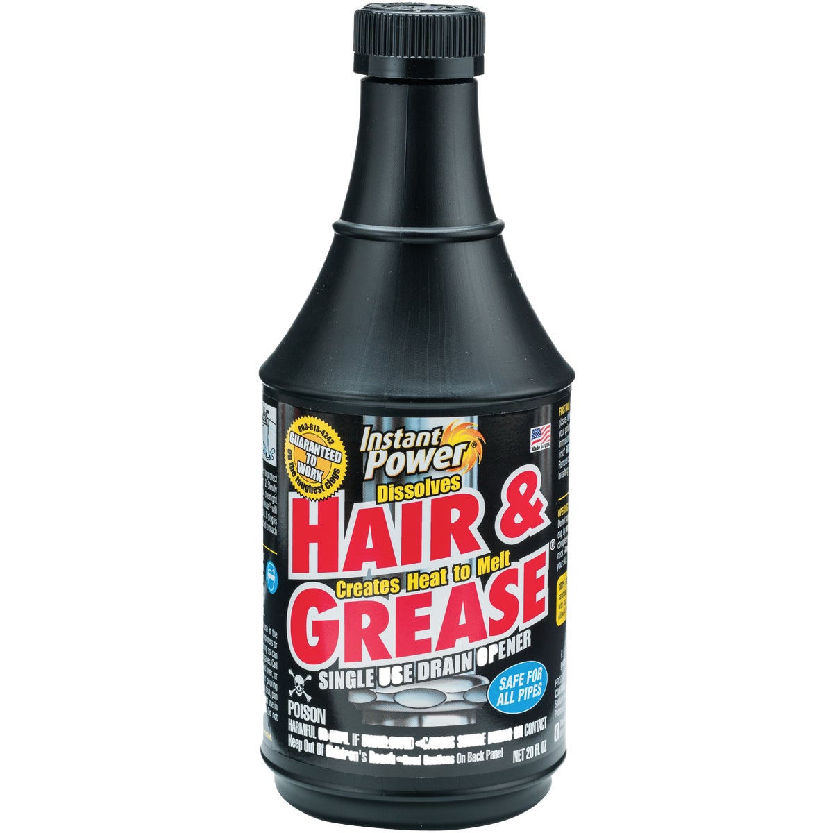 Instant Power Hair & Grease 20 Oz. Liquid Single Use Drain Opener