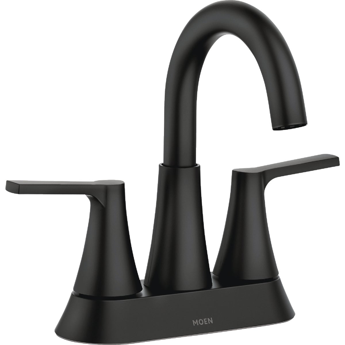 Moen Mikah 2-Handle High Arc Bathroom Faucet, Matte Black