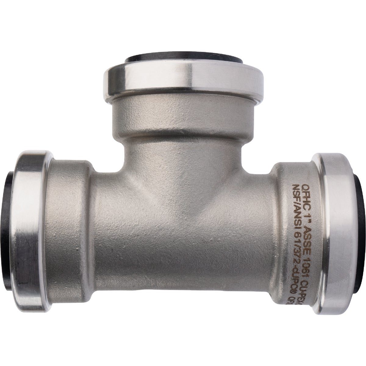 QuickFitting 1 In. x 1 In. x 1 In. Push-to-Connect Stainless Steel Tee